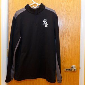 Men's Chicago White Sox Quarter-Zip Jacket - Black & Grey